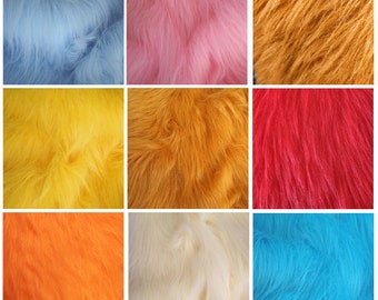 003 Luxury Long Haired Faux Fur Fabric 60" (150cms) Wide - Multiple Lengths & Colours