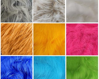 004 Luxury Long Haired Faux Fur Fabric 60&quot; (150cms) Wide - Multiple Lengths & Colours