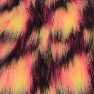 Tela de piel sintética multicolor - Cereza/Negro/Flavina - Varias longitudes