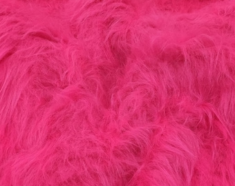 Luxury Long Haired Faux Fur - Cerise - Fabric 60" (150cms) Wide