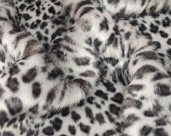 Beige Lynx Faux Fur Fabric: Luxury Upholstery Material