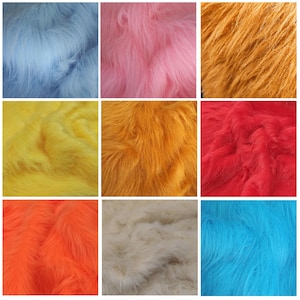 003 Luxury Long Haired Faux Fur Fabric 60&quot; (150cms) Wide - Multiple Lengths & Colours