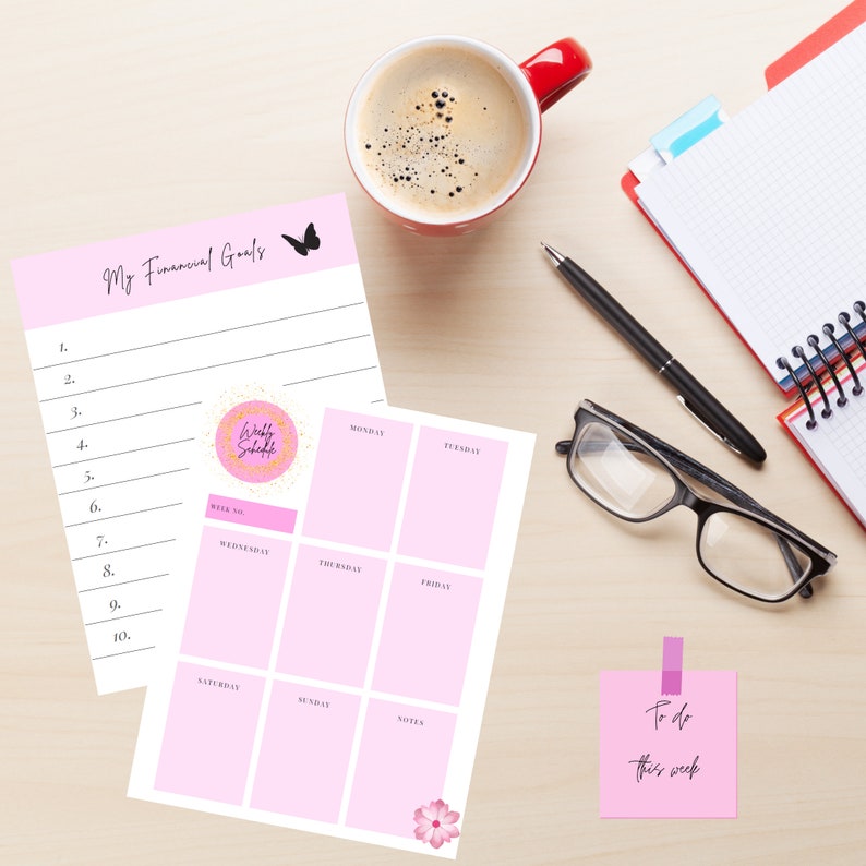 Printable A4, A5, 8.5x11 Financial Planner 55 Pages Budget Planner ...