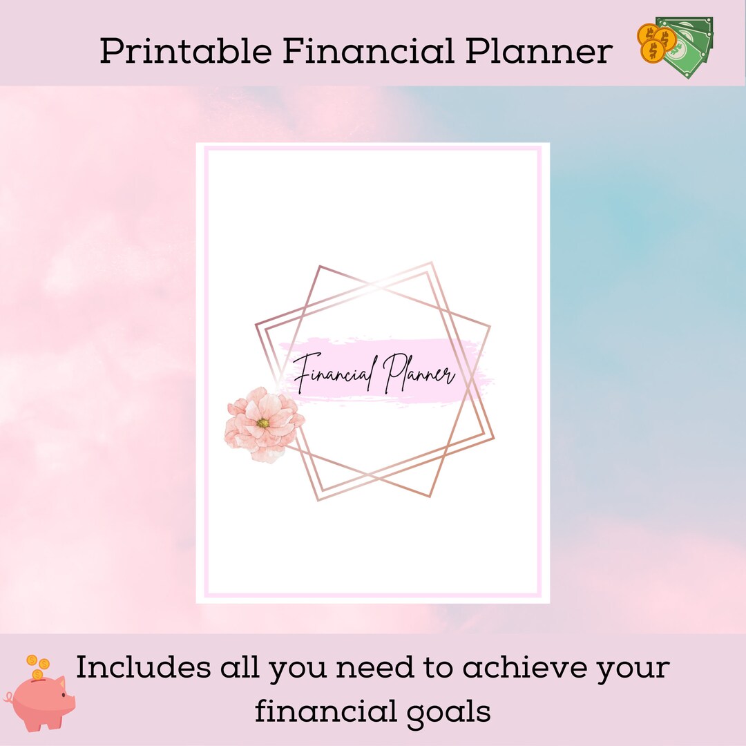 Printable A4, A5, 8.5x11 Financial Planner 55 Pages Budget Planner ...