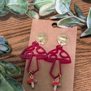 Mushroom earrings