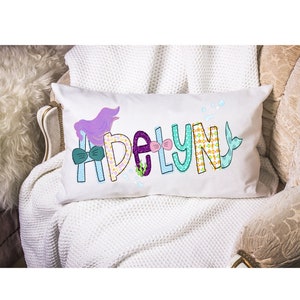 Personalized Pillowcase, Mermaid Personalized Pillow Cover, Water bottle, and Cups for Kids