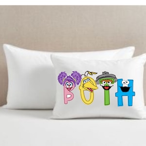 Personalized Pillowcase, Sunny Days Street, Cartoon, Personalized Pillow Cover, Water bottles, and Cups for Kids with Sunny Days font
