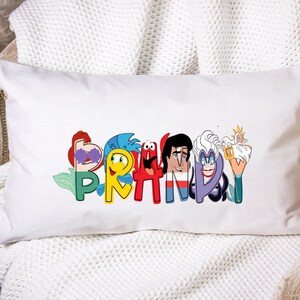 Personalized Pillowcase, Personalized Pillow Cover for Kids, Disney Font, Mermaids, Princess