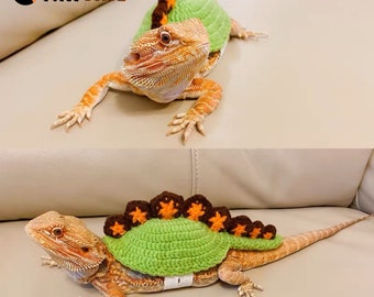 Bearded Dragon Lizard Costume Funny Gift Lizard accesory Weird Animal Dinosaur Coat Cute Handmade Stegosaurus Pet Clothing Reptile Lover