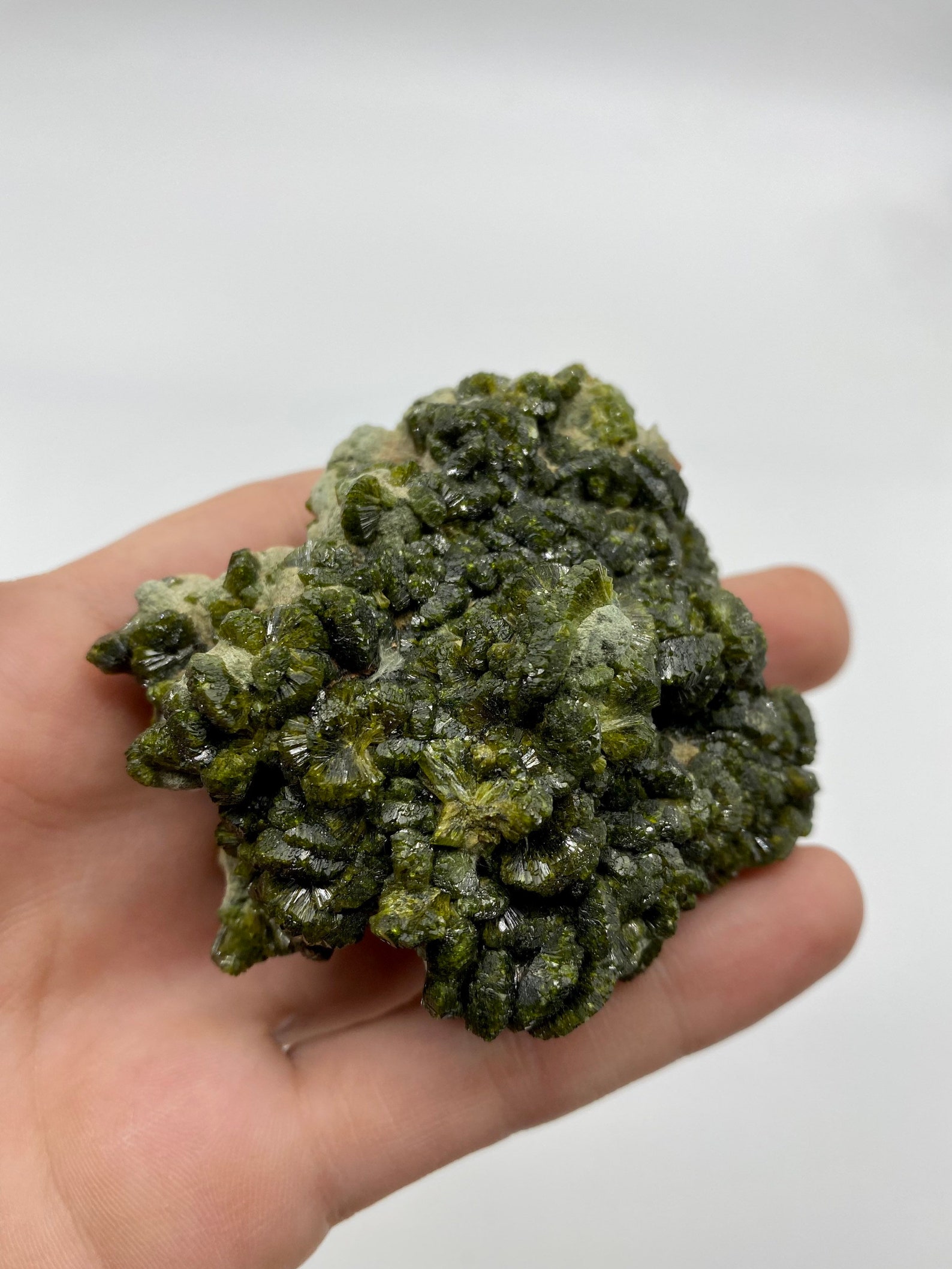 Epidote on Quartz 170g Gemmy Epidote Raw Epidote Crystal Etsy