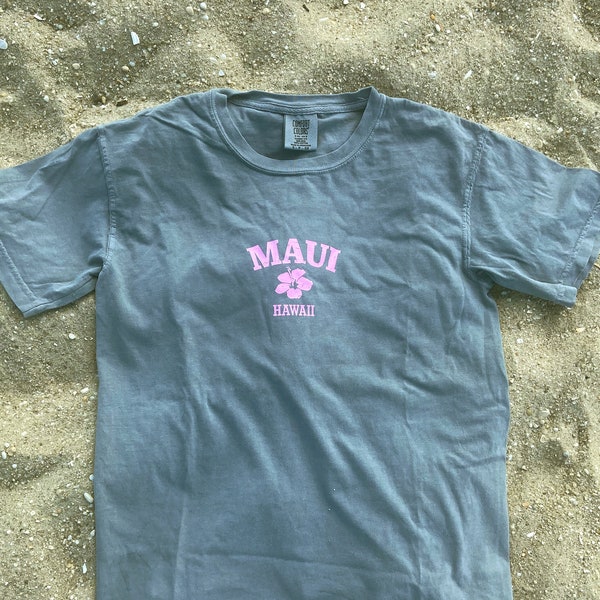 Maui T Shirt, Comfort Colors T Shirt, Brandy Melville Inspired Tee, Preppy T Shirt, Trendy T Shirt, Beachy T Shirt, Oversized T Shirt