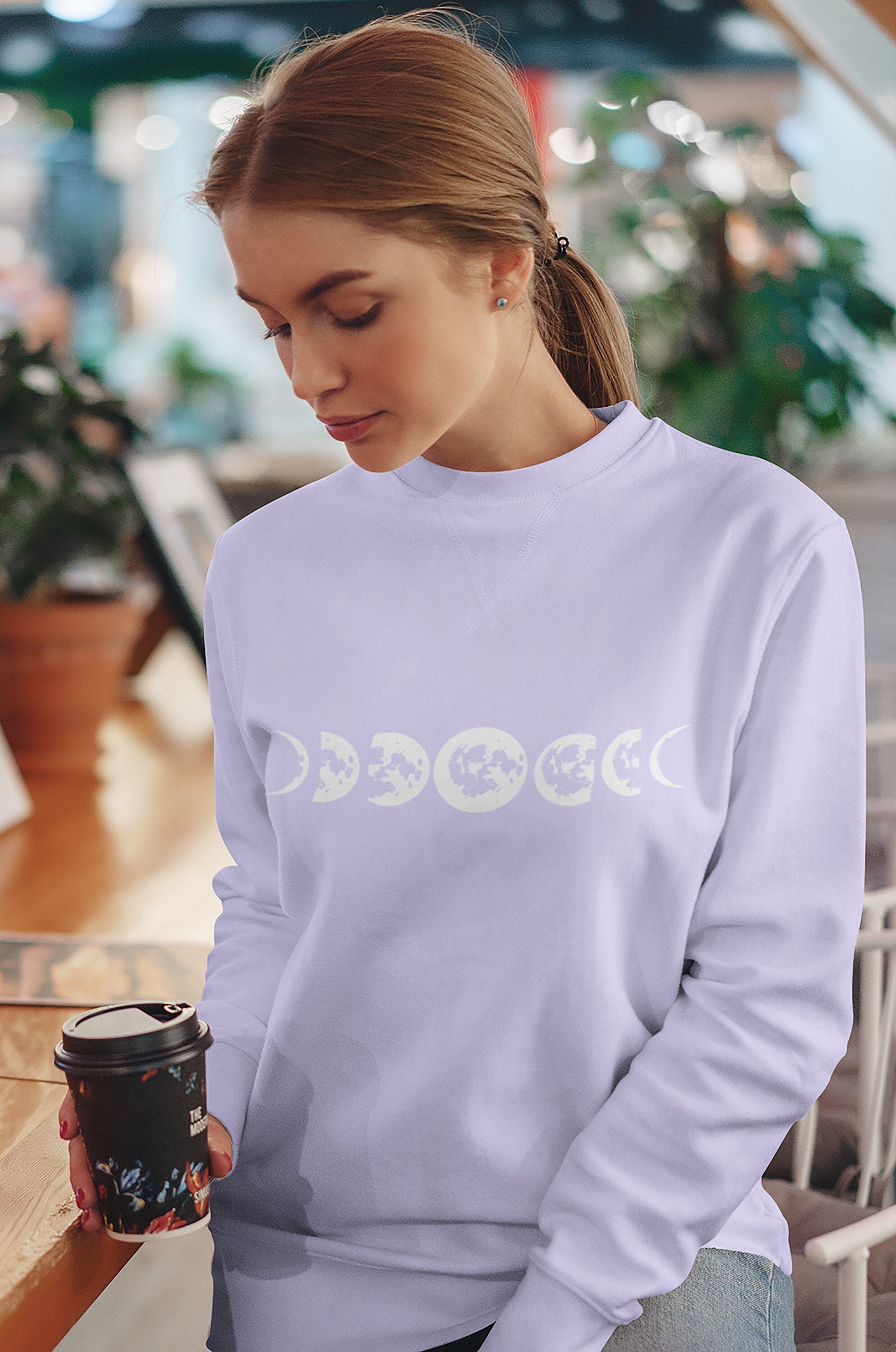 Moon Phases Crewneck Sweatshirt 
