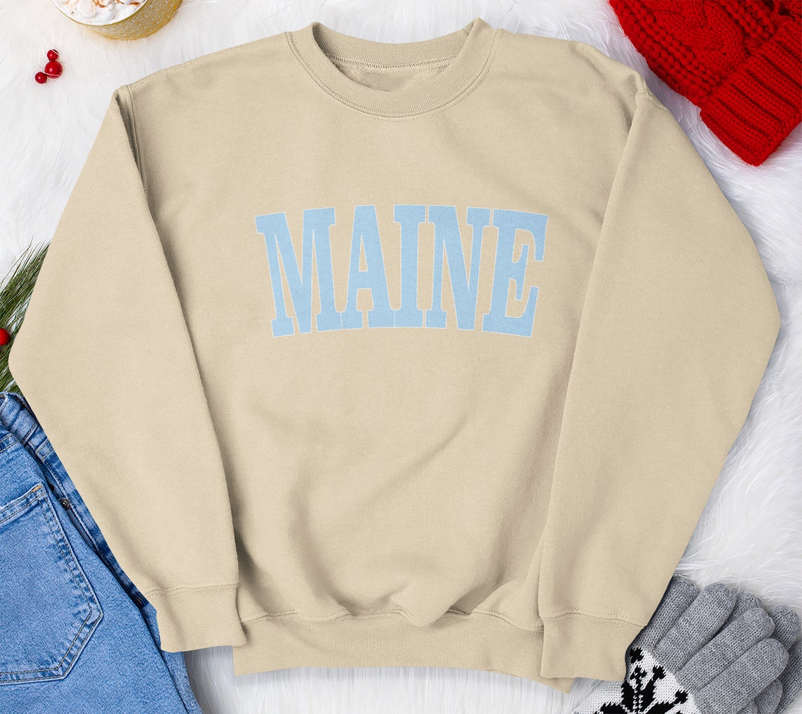 Maine Crewneck Sweatshirt Brandy Melville Inspired Crewneck Etsy