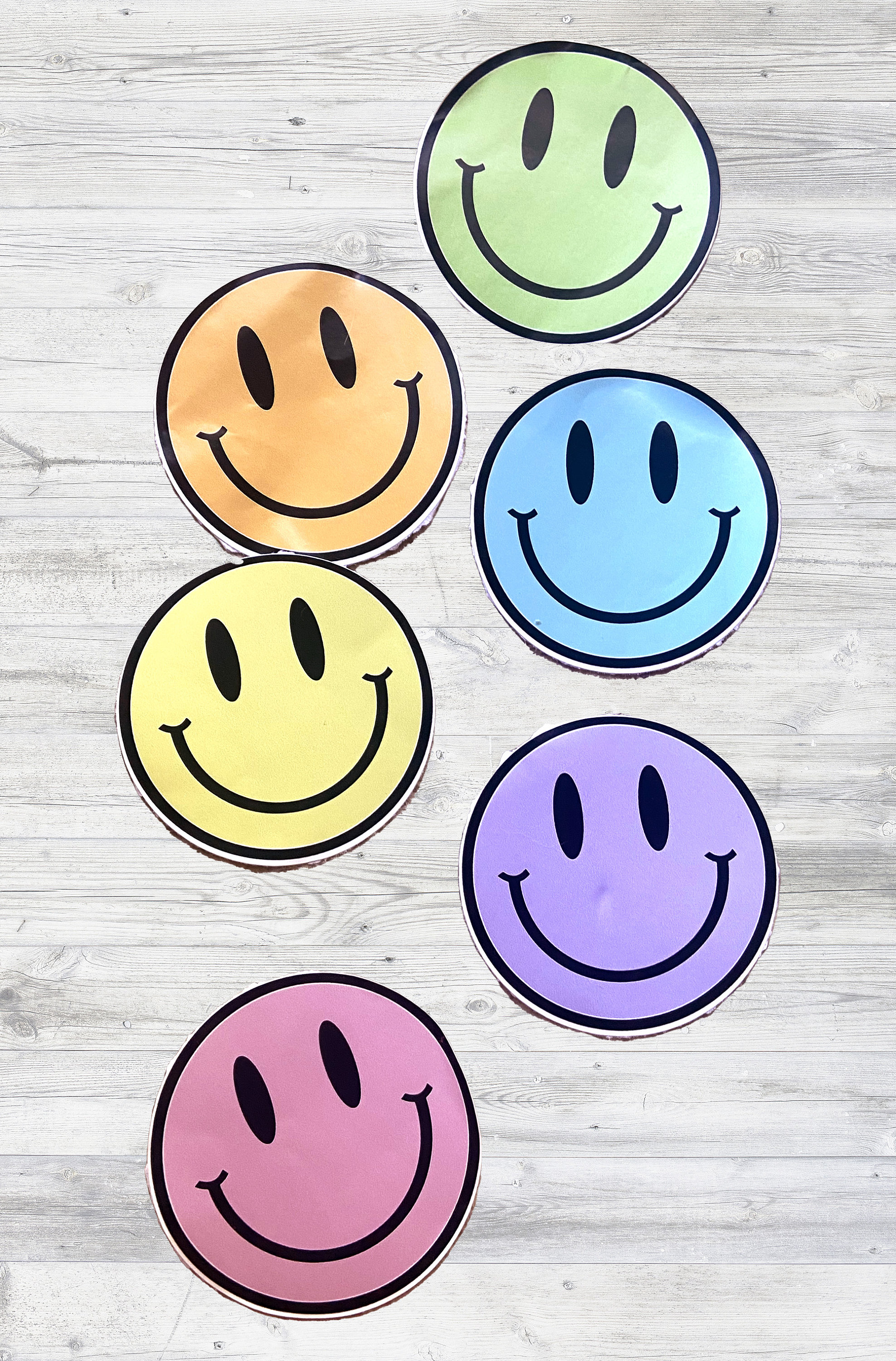 Smiley Face Stickers, Trendy Stickers, Preppy Stickers, Vinyl Stickers,  Water Bottle Stickers, Back to School, Notebook Sticker, Colorful 