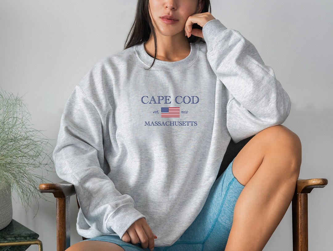 Cape Cod Crewneck Sweatshirt, Trendy Cape Cod Crewneck, Trendy Crewneck