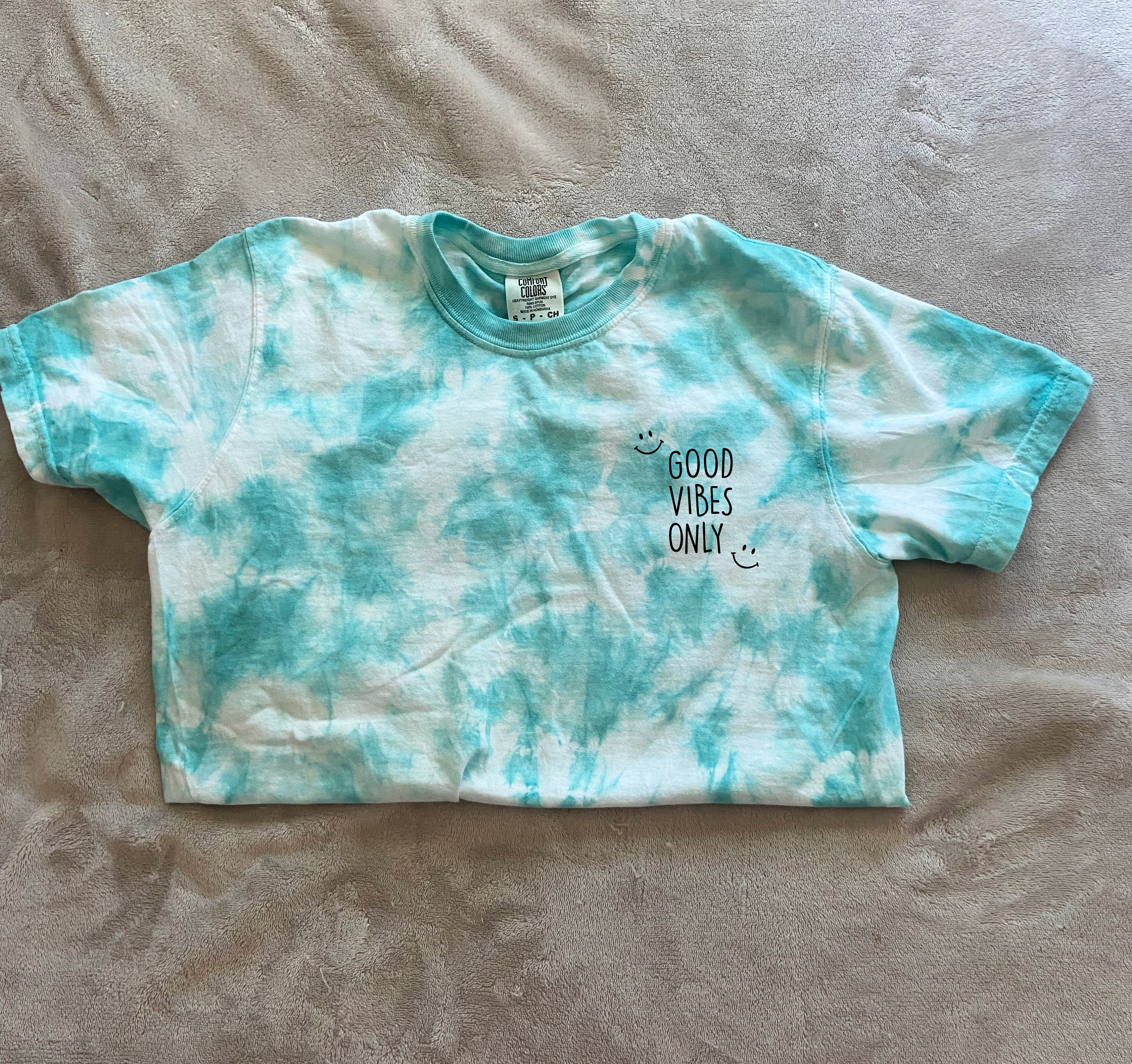tie dye good vibes shirt