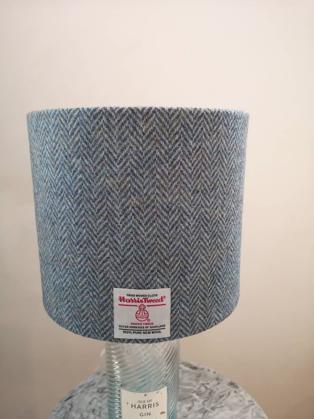 Bottle Lamp Adaptor Kit With Harris Tweed Lampshade. Etsy