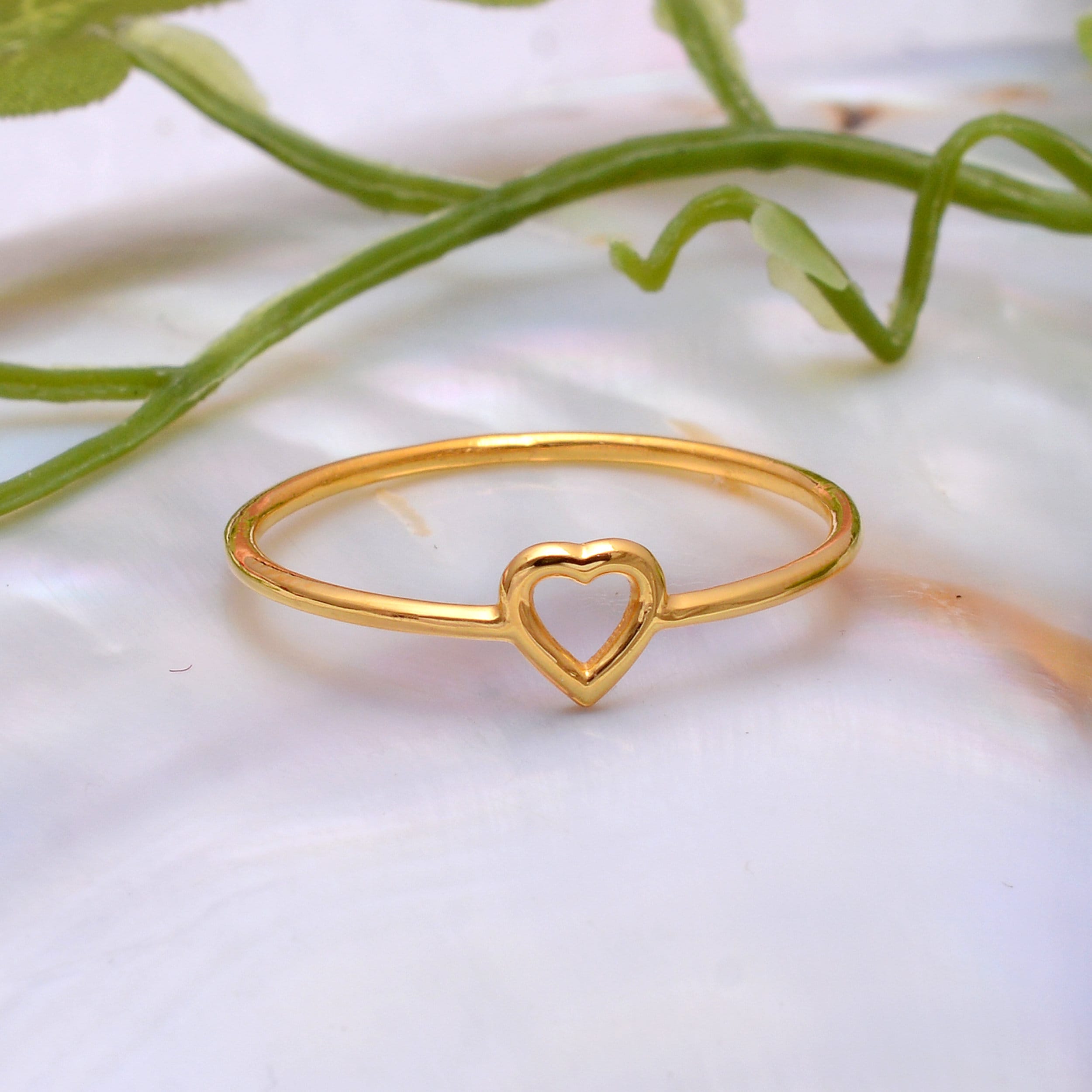 1pc Simple Heart Shaped Alphabet Open Ring For Dating Gift, Vintage Style  Love Ring | SHEIN