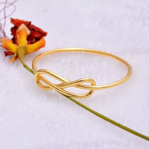 Knot Ring / Infinity knot Ring / 14k Yellow Gold / Stackable Ring / Solid Gold Ring / Wedding Ring / Love Ring / Stacking RIng / Minimalist