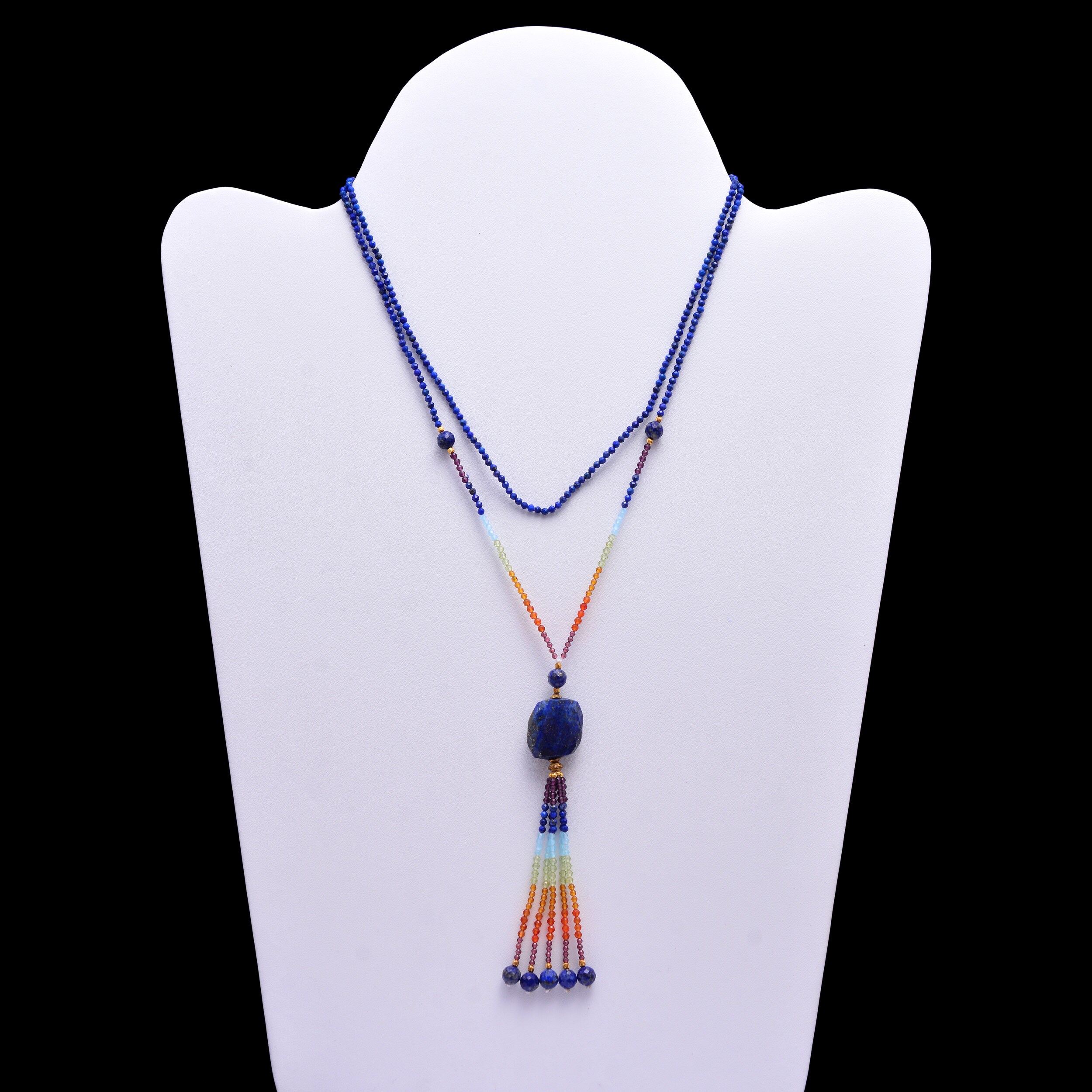 Collier En Améthyste Naturelle – Perles Rondes, Argenté, Longueur 45 Cm, Neuf