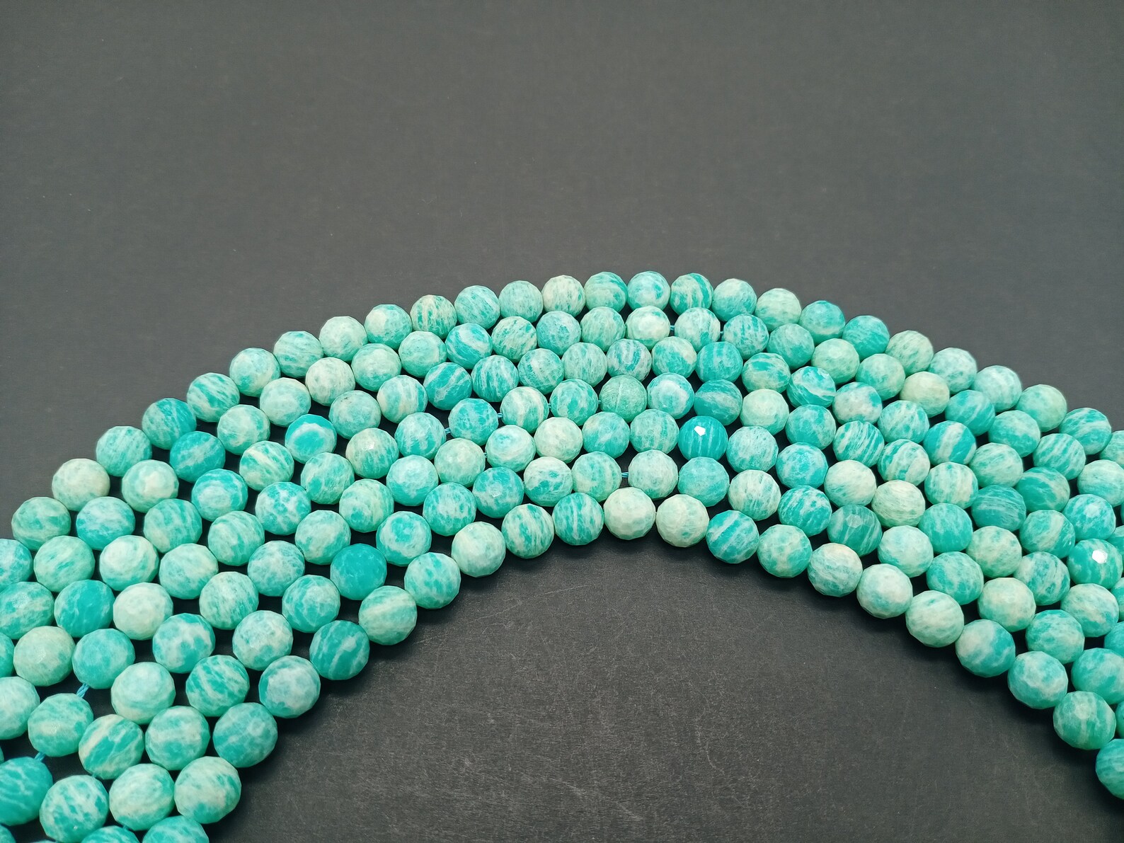 Natural Russian Amazonite Faceted 6mm 8mm Round Beads Stunning Etsy