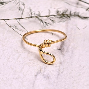 Knot Ring / Infinity knot Ring / 14k Yellow Gold / Stackable Ring / Solid Gold Ring / Wedding Ring / Love Ring / Stacking RIng / Minimalist