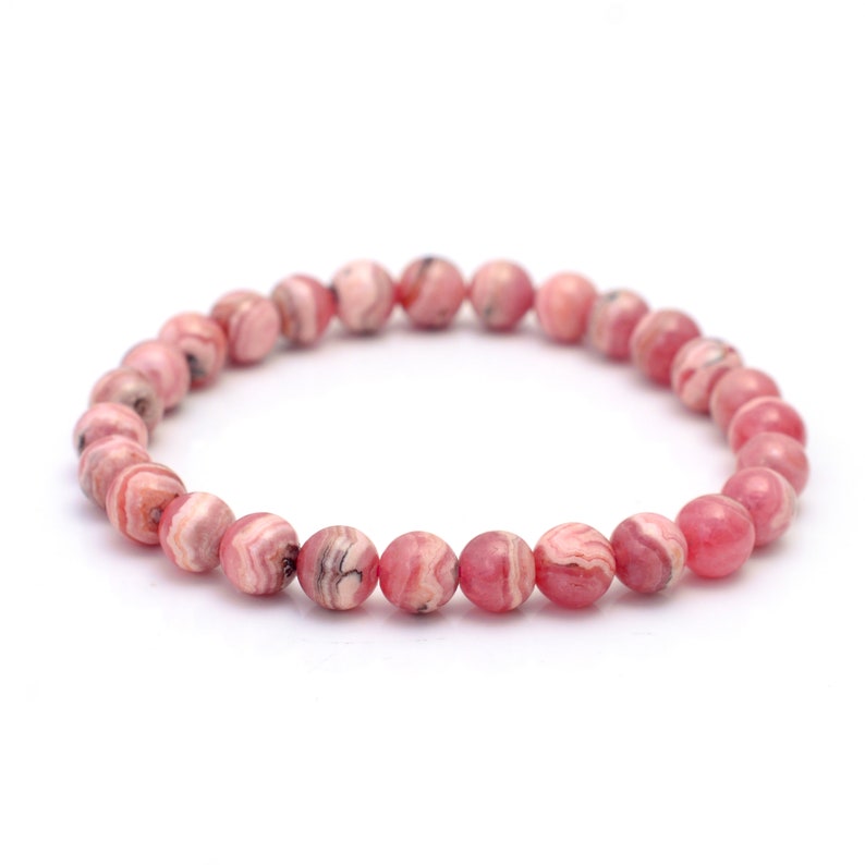 Rhodochrosite Bracelet Natural Rhodochrosite Gemstone image 1