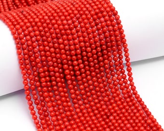 AAA qualità bella corallo rosso tinta unita Beads/3 – 4 mm AAA qualità bella corallo rosso tinta unita Beads/3 – 4 mm