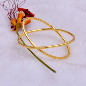 Solid Gold / Dainty Gold X Ring / Adelyn / White Gold, Yellow Gold , Rose Gold / Criss Cross Ring / 14k Gold RingValentine gift