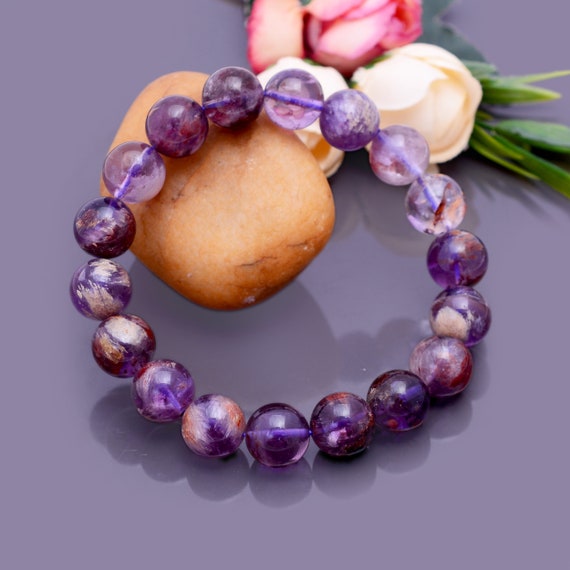 Buy Natural Amethyst Bracelet Healing Gemstone Bracelet Meditation Crown  Chakra Adjustable Online in India - Etsy