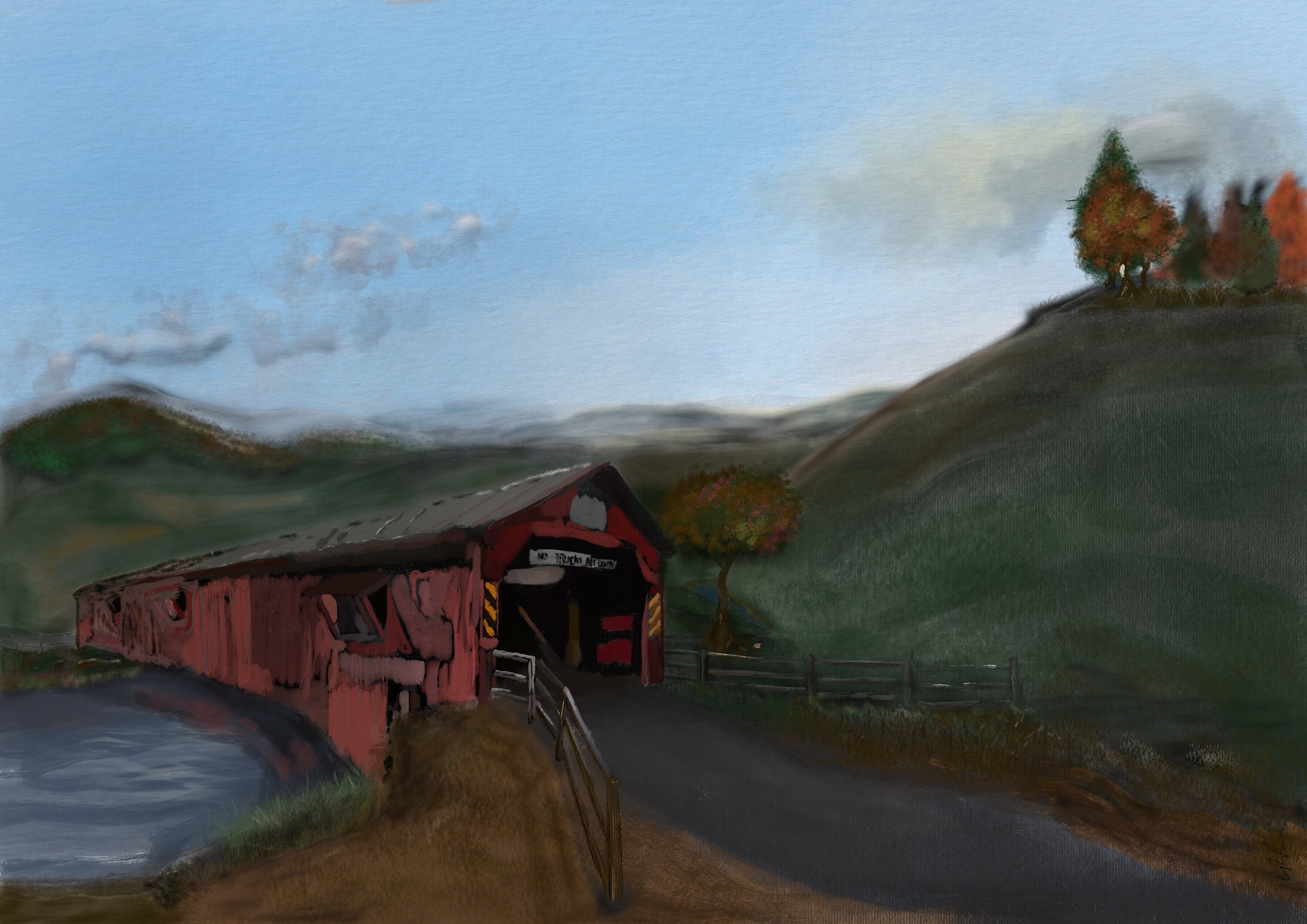 Forksville Covered Bridge Pennsylvania Etsy