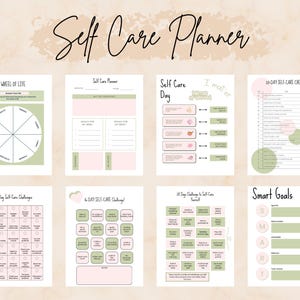 Self Care Planner | Wellness Planner | Self Care Journal | Digital Planner | Mindfulness Workbook | Mind, Body & Soul Healing