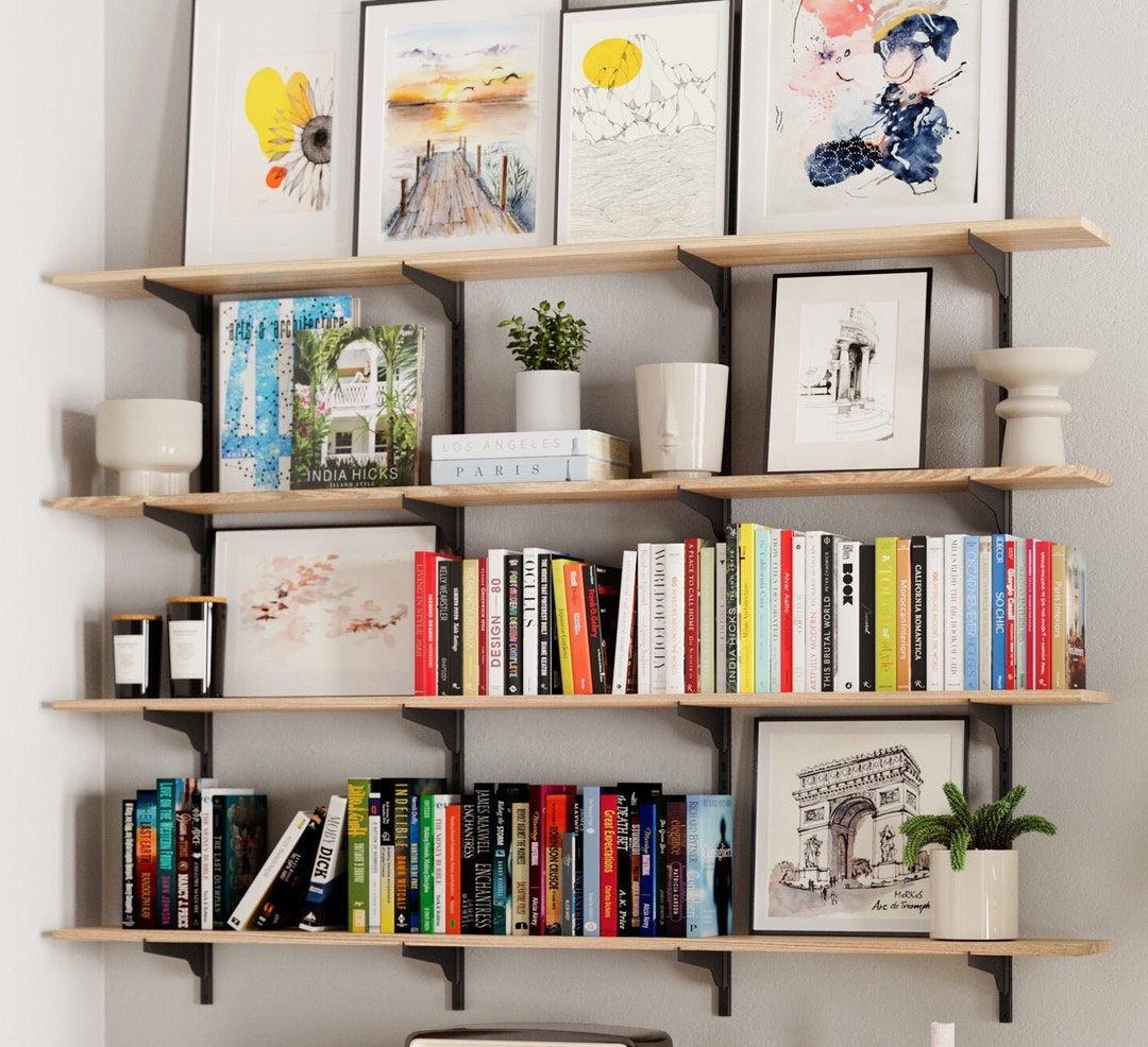 60 Wall Bookshelf, Floating Shelves for Bookcase, Wall Book Shelves