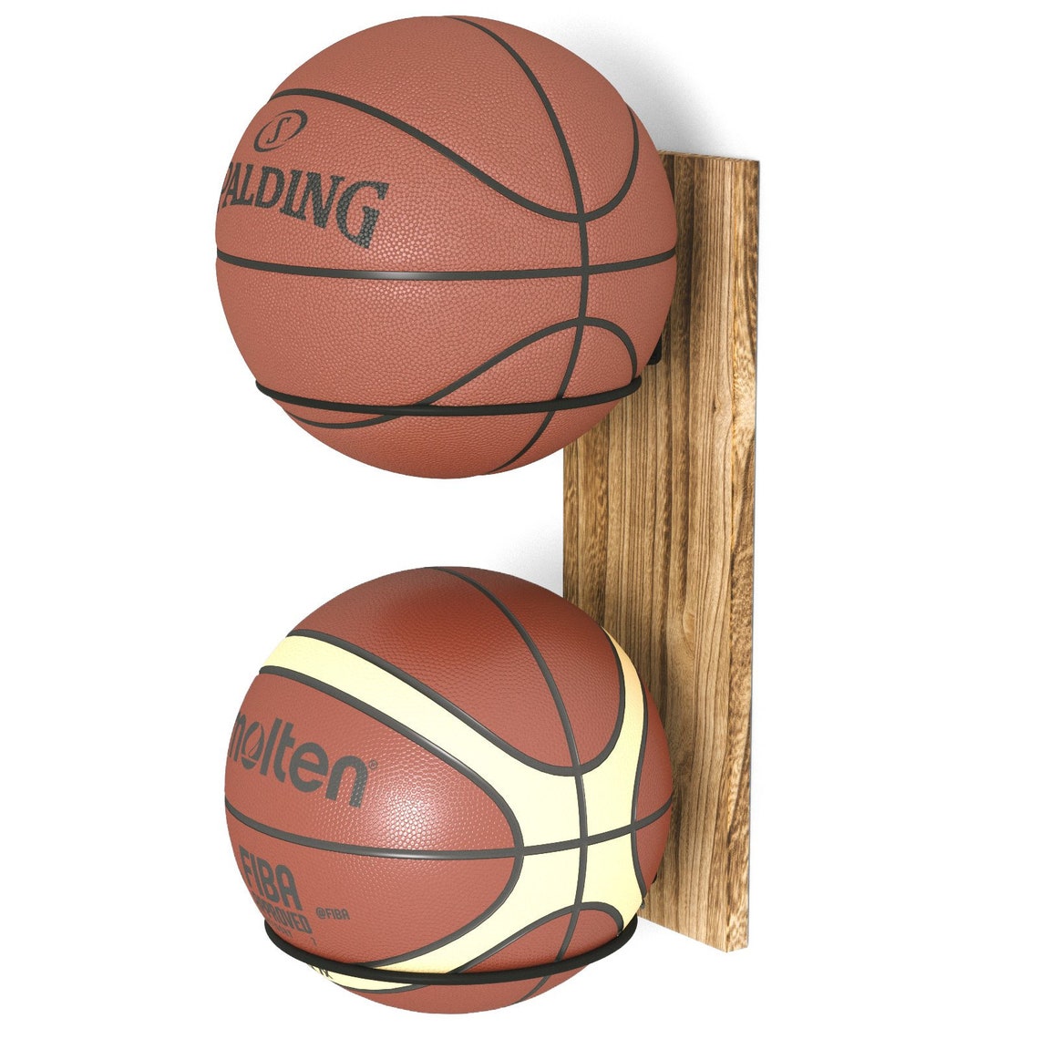 Wooden Wall Mount Rustic Basketball Holder Wall Soccer Rack & Etsy