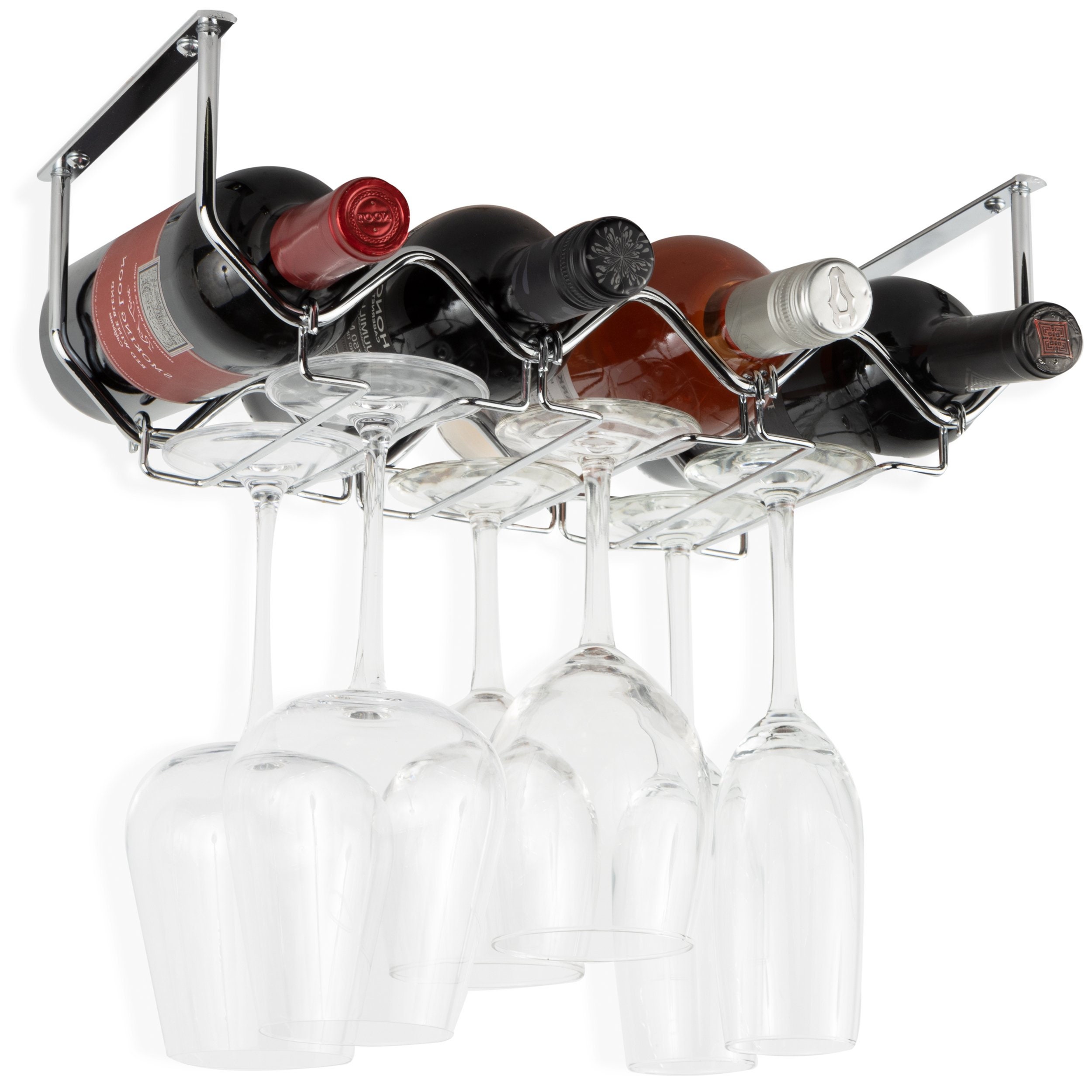 Under Rustic Wine Rack and Wine Glass Rack 4 Etsy