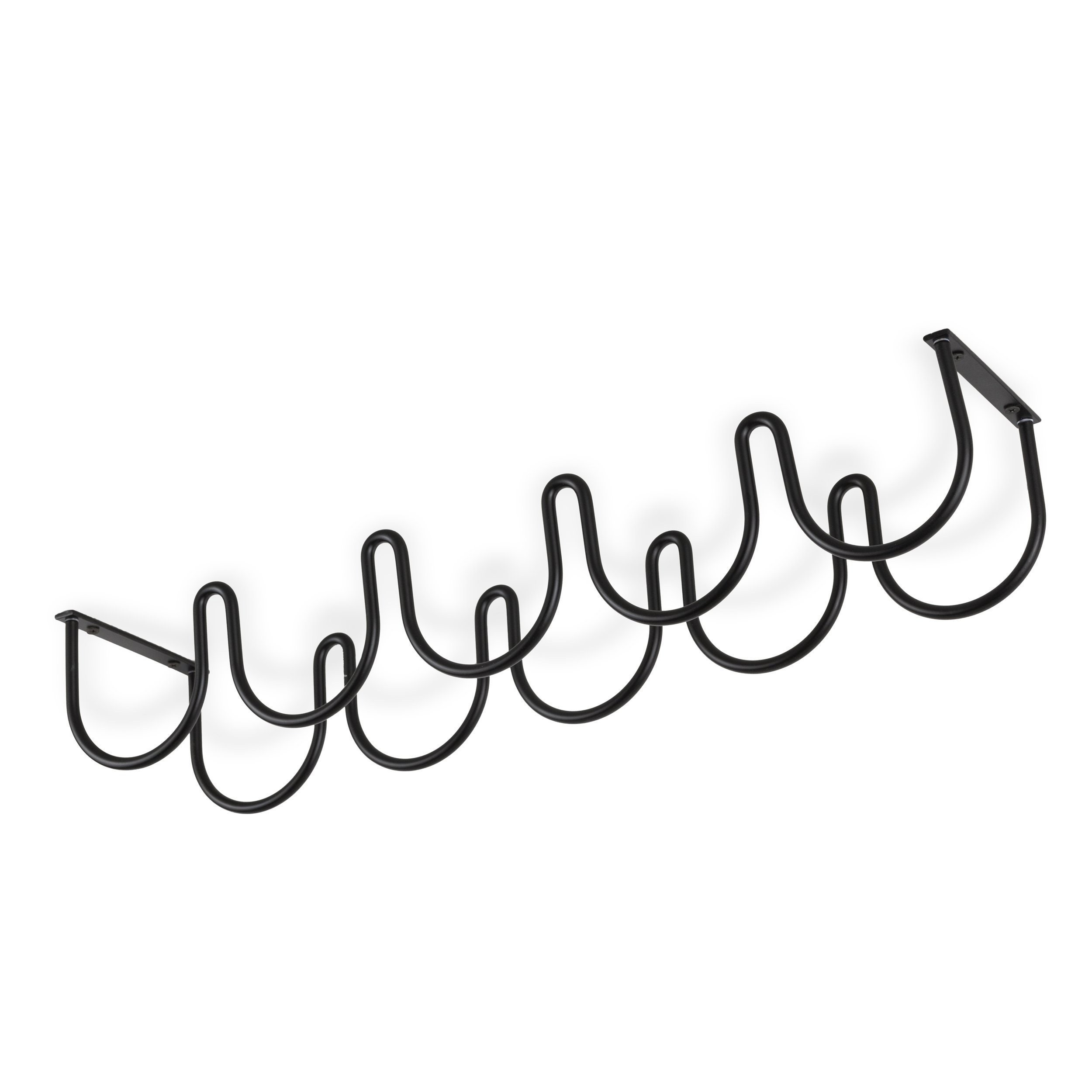 Under Rustic Wine Rack 5 Sectional Black Etsy