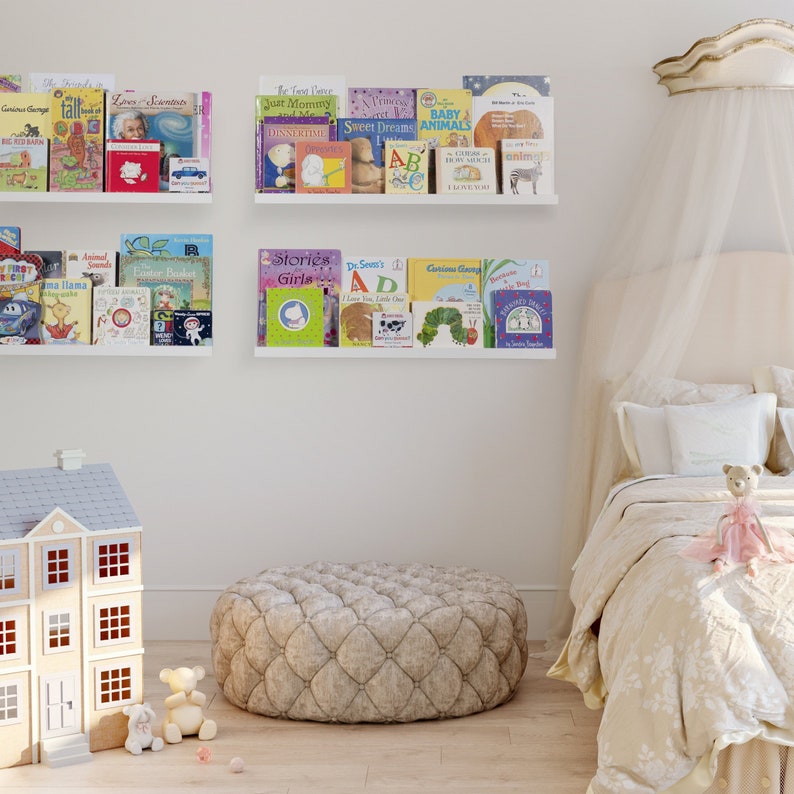Floating Shelves Wall Bookshelf for Nursery Decor and Kids Etsy