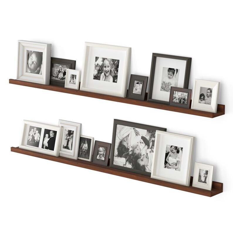 48'' Floating Wall Ledge Shelves for Vinyl Record Picture Frames