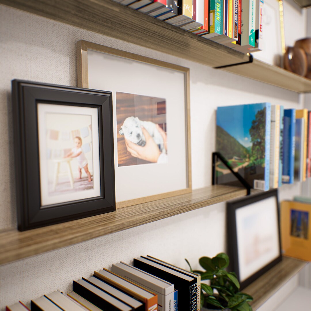 60 Inch Long Rustic Floating Shelves for Wall Wall Bookshelf Etsy