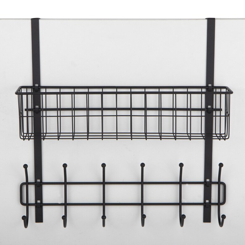 over door hooks with basket