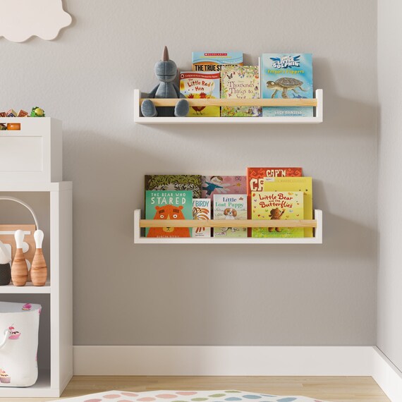 Bookshelf for Kids Room Decor Floating Shelves for Nursery | Etsy