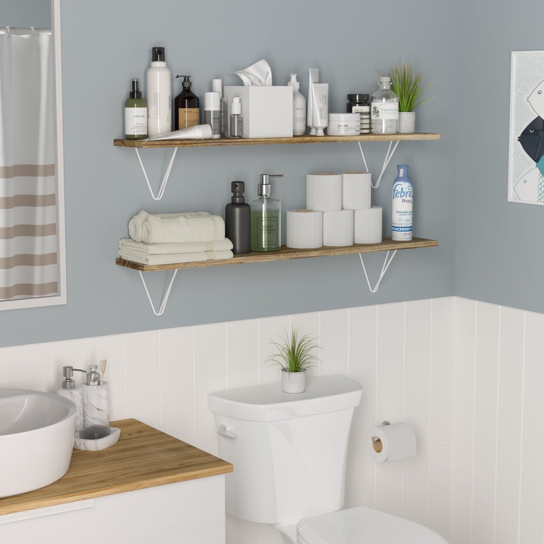 36 Long Floating Shelves for Wall Storage, Bathroom Shelves for Over ...