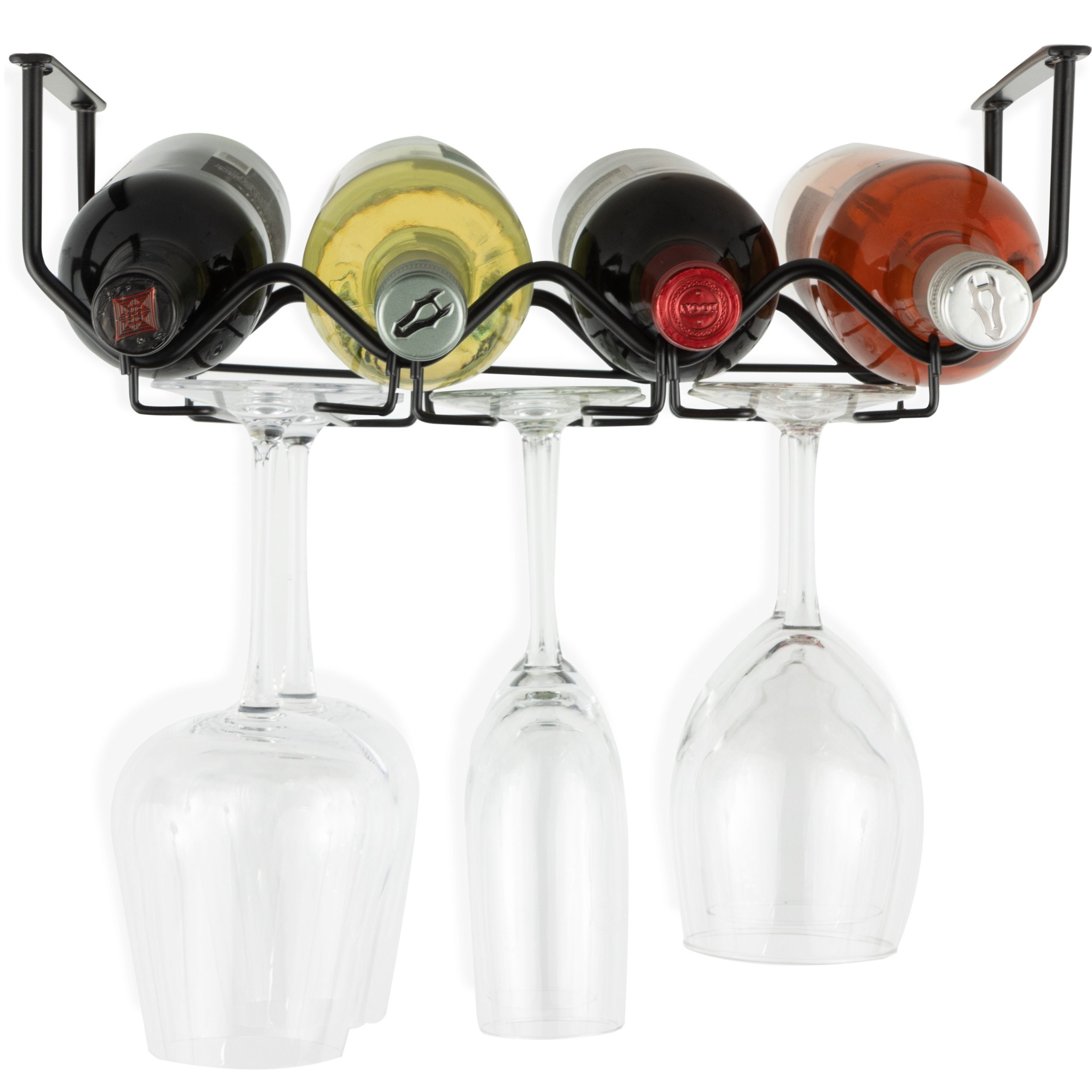 Under Rustic Wine Rack and Wine Glass Rack 4 Etsy