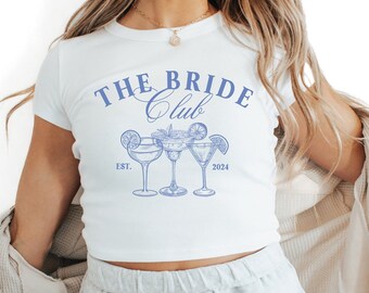 The Bride Club, The Bach Club Baby Tee, Y2k Graphic Baby Tee, 90s Baby Crop Tank, Cropped Bachelorette T-Shirts, Bridal Party, Bridesmaid