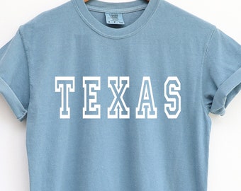 Texas Shirt, Comfort Farben Texas Shirt, College T-Shirt, Lone Star Shirt, Trendy State Shirts, Texas Urlaub Shirts, Reise Shirt