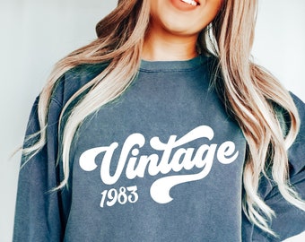 Comfort Colors Sweatshirt, 1983 Sweatshirt, 40. Geburtstag Sweatshirt, Geburtstagsgeschenk für Frauen, Geburtstagsgeschenk für Sie, Für Ihn, Unisex Sweat