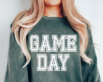 Game Day Sweatshirt, Comfort Colors Sweatshirt, Football Sweatshirt, Vintage Sweatshirt
