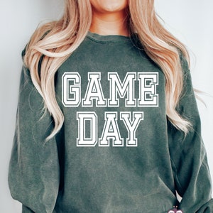 Game Day Sweatshirt, Comfort Colors Sweatshirt, Football Sweatshirt, Vintage Sweatshirt