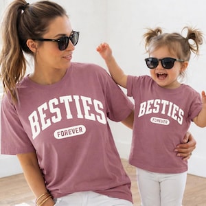 Besties Mommy and Me Matching Shirts or Sweatshirts,  Toddler and Baby Girl First Mothers Day Outfit, Mom Daughter Shirts,