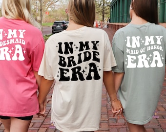 In My Bride Era Shirt, Bridesmaid Shirt, Trendy Comfort Colors Pocket Shirt, Maid of Honor Gift, Bridesmaid Gifts, Bachelorette Shirts